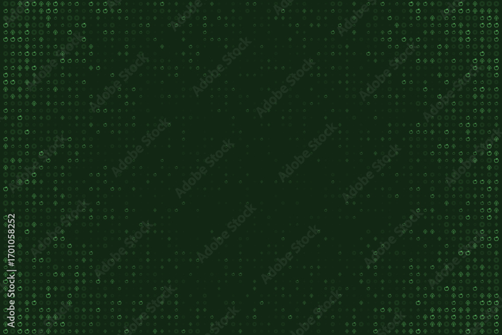 Poster textured green patterned background with icons for design projects