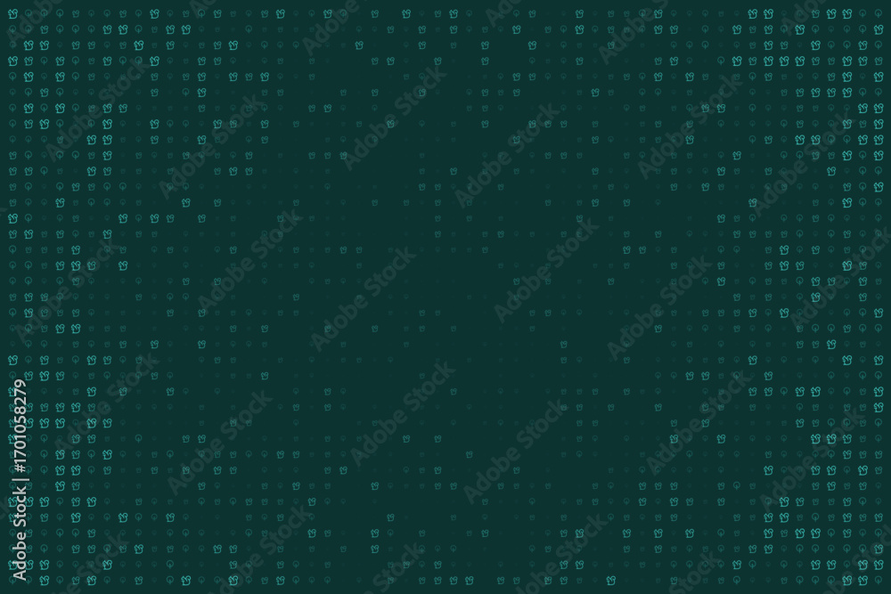 Poster seamless geometric patterned background with icons for modern design projects