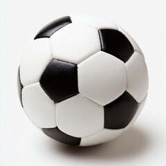 Soccer ball, black and white, studio shot