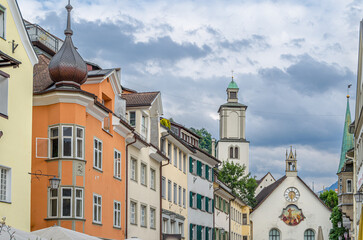 Obraz premium Architecture in the old town of Feldkirch, Austria