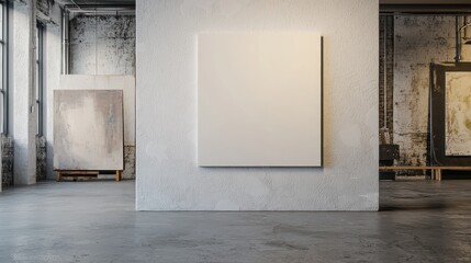 Empty gallery wall mockup
