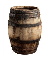 Obraz premium Aged wooden barrel, isolated (1)
