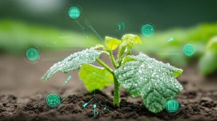 Emerging Seedling Growth Visualization: Depicting Technological Advancements in Modern Agriculture, Sustainable Farming, and Crop Development