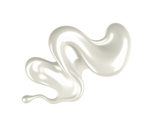 Obraz premium Elegant White Liquid Splash on White Background.