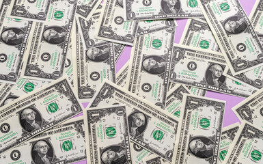 dollar bills background close up