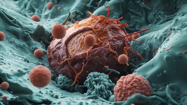 Microscopic Cellular Interaction: A Dynamic 3D Visualization