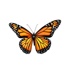Fototapeta premium Large orange butterfly with black spots on its wings
