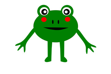 Obraz premium green frog cartoon