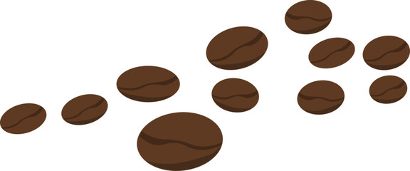 coffee beans isolated on white