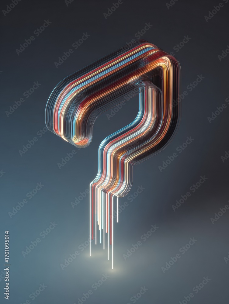 Poster colorful abstract design featuring flowing lines and gradients in a dynamic composition