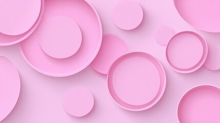 Abstract background of overlapping pink circles