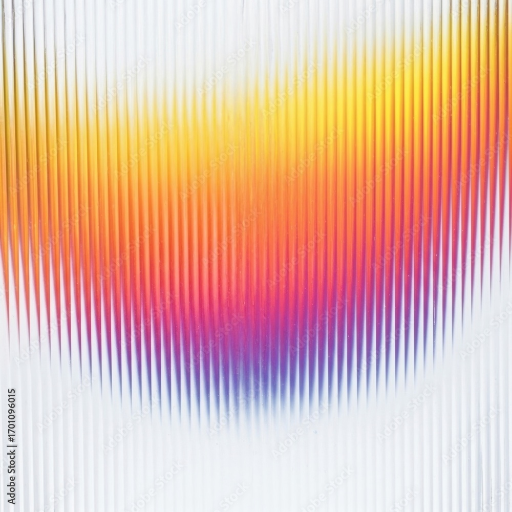 Poster abstract background with a vibrant rainbow color gradient on a white corrugated or ribbed texture. m