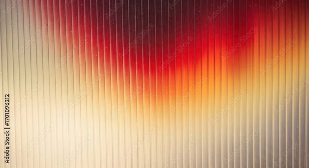 Poster abstract background with a warm color gradient from red to yellow. a vibrant, ribbed, translucent su