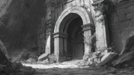 Ruined stone archway