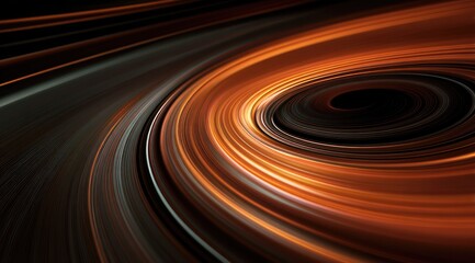 Abstract swirl design with concentric circles of warm and cool tones