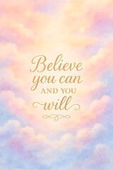 dreamy pastel watercolor wallpaper with golden sunlight clouds