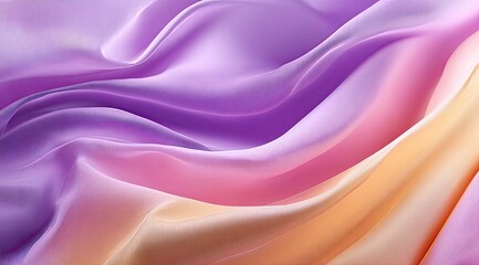 Obraz premium Soft, flowing fabric in a gradient of pastel colors