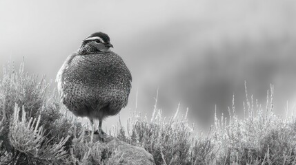 Bird perched on rock