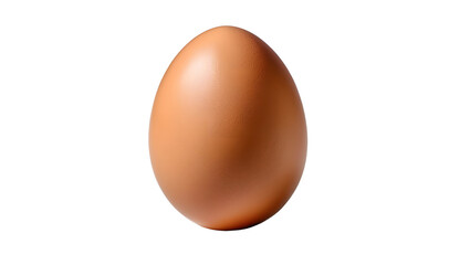 Brown Egg on a White Background for Culinary and Healthy Eating Concepts