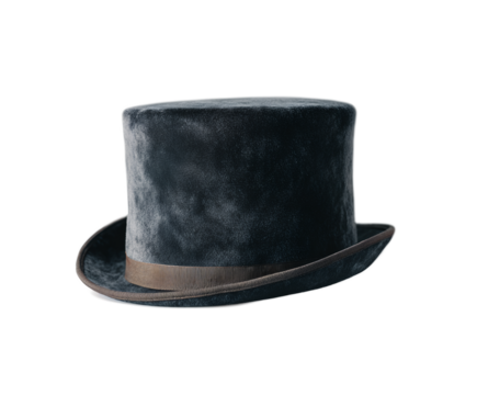 Black hat with a brown band