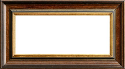 Rectangular, ornate wooden picture frame
