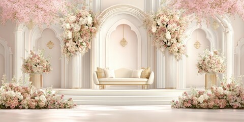 Elegant Floral Wedding Ceremony Venue
