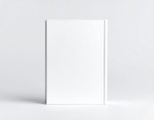Blank white book spine on plain background