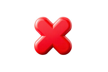 Obraz premium Red X with on transparent background