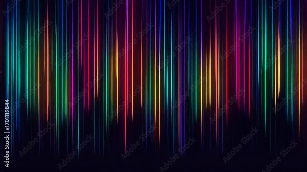 Poster vibrant colorful light streaks flowing in dynamic motion display