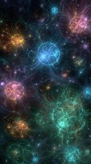 Colorful Abstract Space Nebula