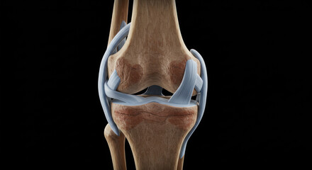 Knee Joint Anatomy - Illustration of Ligaments and Bones