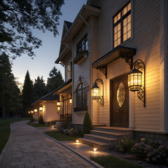 old house in the night
