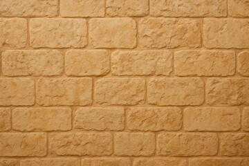 Fototapeta premium Warm beige stone wall with natural rock texture and subtle color variations creating timeless architectural backdrop