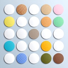 Colorful circular placeholders