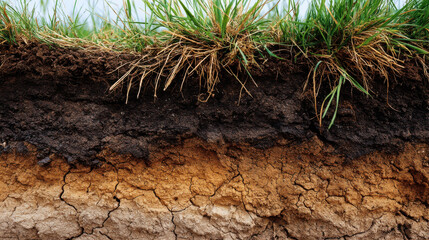 Naklejka premium Organic carbon plays vital role in precision agriculture by enhancing soil health and promoting sustainable farming practices