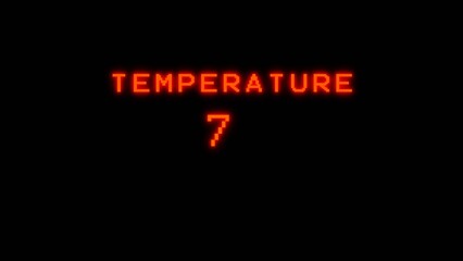 Thermometer 7° Celsius temperature.  Climate and weather measurement.