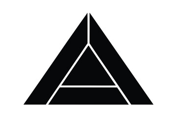 Fototapeta premium vector illustration of a black triangle icon design symbol icon