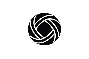 vector illustration of a blue ball logo design symbol web design icon logo