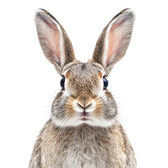 Obraz premium Rabbit with its ears up and looking at the camera