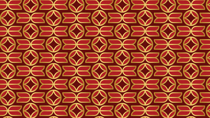 Abstract ornamental vector seamless red pattern and swatches oriental chinese new year modern simple wallpaper geometric diagonal fabric set of design elements EPS 10
