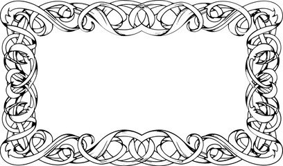 Elegant ornate decorative border design for invitations, certificates, and premium stationery
