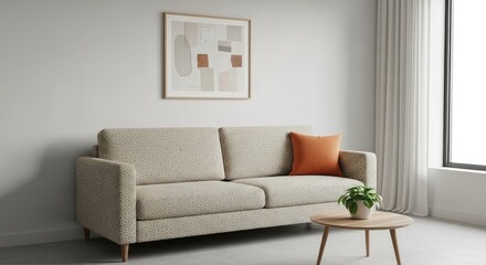 Living Room Interior Design with Stylish Sofa