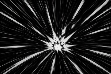 Dynamic manga-style motion blur with radial speed lines creating high-energy action background for graphic novel themes