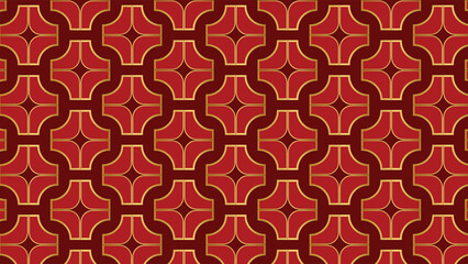Abstract ornamental vector seamless red pattern and swatches oriental chinese new year modern simple wallpaper geometric diagonal fabric set of design elements EPS 10
