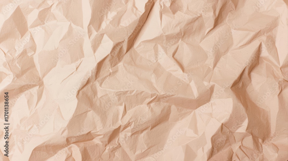 Poster the light brown paper is crumpled and wrinkled, creating a textured and abstract background with fol