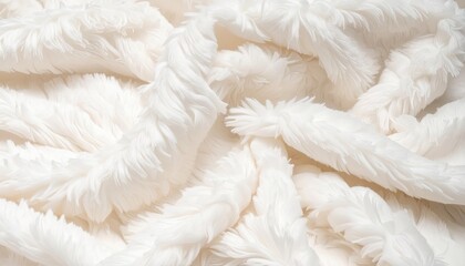 Cream Colored Fluffy Fabric Texture Background