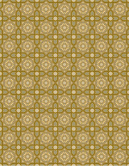 Seamless geometric mosaic pattern with floral shapes. Ideal for tiles, textiles, wallpapers, traditional decorative backgrounds projects, and architectural designs.