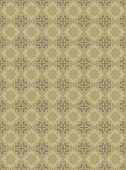 Seamless geometric mosaic pattern with floral shapes. Ideal for tiles, textiles, wallpapers, traditional decorative backgrounds projects, and architectural designs.