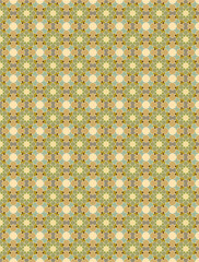 Seamless geometric mosaic pattern with floral shapes. Ideal for tiles, textiles, wallpapers, traditional decorative backgrounds projects, and architectural designs.