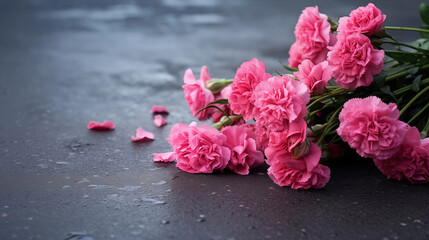 Flowers and candles memorializing victims on a city sidewalk 
